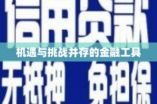 呼图壁机遇与挑战并存的金融工具