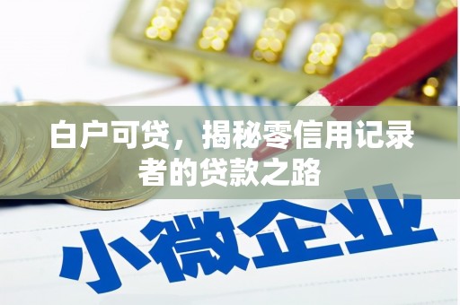 呼图壁白户可贷，揭秘零信用记录者的贷款之路